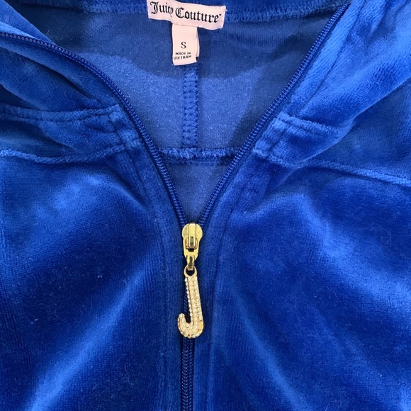 Juicy Couture Zip Front Hoodie Blue Size: Small - Picture 1 of 3